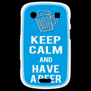 Coque Blackberry Bold 9900 Keep Calm Have a beer Cyan
