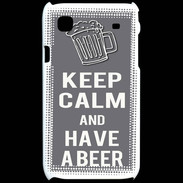 Coque Samsung Galaxy S Keep Calm Have a beer Gris