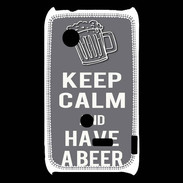 Coque Sony Xperia Typo Keep Calm Have a beer Gris