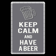 Etui carte bancaire Keep Calm Have a beer Gris