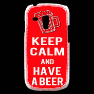 Coque Samsung Galaxy S3 Mini Keep Calm Have a beer Rouge