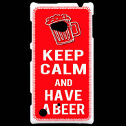 Coque Nokia Lumia 720 Keep Calm Have a beer Rouge