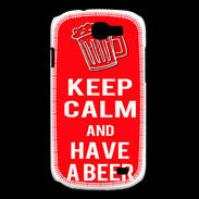 Coque Samsung Galaxy Express Keep Calm Have a beer Rouge