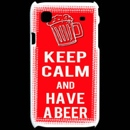 Coque Samsung Galaxy S Keep Calm Have a beer Rouge