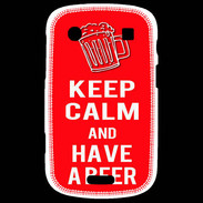 Coque Blackberry Bold 9900 Keep Calm Have a beer Rouge