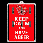 Porte clés Keep Calm Have a beer Rouge