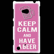 Coque Nokia Lumia 720 Keep Calm Have a beer Rose