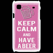 Coque Samsung Galaxy S Keep Calm Have a beer Rose