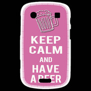 Coque Blackberry Bold 9900 Keep Calm Have a beer Rose
