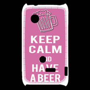 Coque Sony Xperia Typo Keep Calm Have a beer Rose