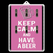 Porte clés Keep Calm Have a beer Rose
