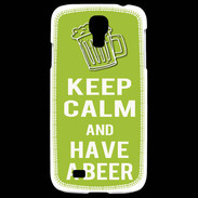Coque Samsung Galaxy S4 Keep Calm Have a beer Vert pomme