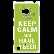 Coque Nokia Lumia 720 Keep Calm Have a beer Vert pomme