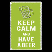 Etui carte bancaire Keep Calm Have a beer Vert pomme