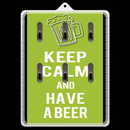 Porte clés Keep Calm Have a beer Vert pomme