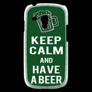 Coque Samsung Galaxy S3 Mini Keep Calm Have a beer Vert