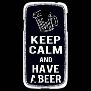 Coque Samsung Galaxy S4 Keep Calm Have a beer Noir