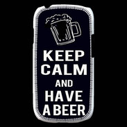 Coque Samsung Galaxy S3 Mini Keep Calm Have a beer Noir