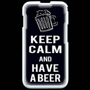Coque Samsung ACE S5830 Keep Calm Have a beer Noir