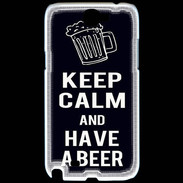 Coque Samsung Galaxy Note 2 Keep Calm Have a beer Noir