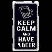 Coque Nokia Lumia 720 Keep Calm Have a beer Noir