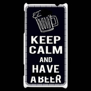 Coque HTC Windows Phone 8S Keep Calm Have a beer Noir
