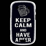 Coque Blackberry Bold 9900 Keep Calm Have a beer Noir