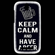 Coque HTC One SV Keep Calm Have a beer Noir
