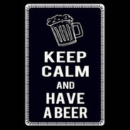 Etui carte bancaire Keep Calm Have a beer Noir