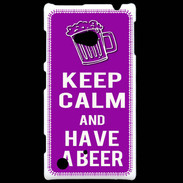 Coque Nokia Lumia 720 Keep Calm Have a beer Violet