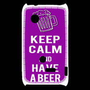 Coque Sony Xperia Typo Keep Calm Have a beer Violet