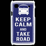 Coque Samsung Galaxy S Keep Calm Take road Bleu
