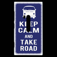 Coque Nokia Lumia 920 Keep Calm Take road Bleu