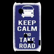 Coque Sony Xperia Typo Keep Calm Take road Bleu