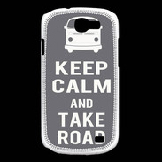 Coque Samsung Galaxy Express Keep Calm Take Road Gris
