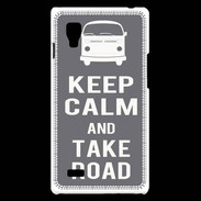 Coque LG Optimus L9 Keep Calm Take Road Gris
