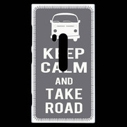 Coque Nokia Lumia 920 Keep Calm Take Road Gris