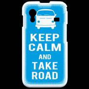 Coque Samsung ACE S5830 Keep Calm Take Road Cyan