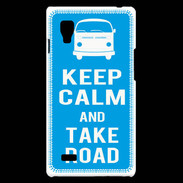 Coque LG Optimus L9 Keep Calm Take Road Cyan