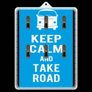 Porte clés Keep Calm Take Road Cyan