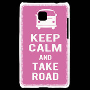Coque LG Optimus L3 II Keep Calm Take Road Rose