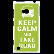 Coque Nokia Lumia 720 Keep Calm Take road Vert pomme