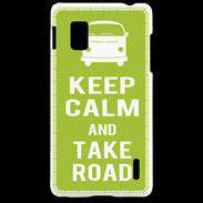 Coque LG Optimus G Keep Calm Take road Vert pomme