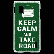 Coque LG Optimus G Keep Calm Take road Vert