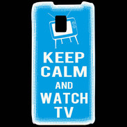 Coque LG P990 Keep Calm Watch TV Cyan