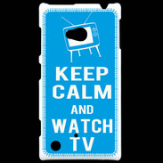 Coque Nokia Lumia 720 Keep Calm Watch TV Cyan