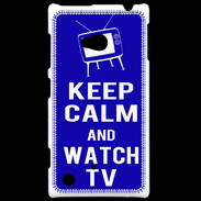 Coque Nokia Lumia 720 Keep Calm Watch TV Bleu