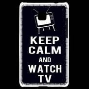 Coque LG Optimus L3 II Keep Calm Watch TV Noir
