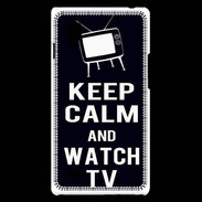 Coque LG Optimus L9 Keep Calm Watch TV Noir