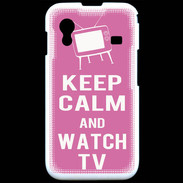 Coque Samsung ACE S5830 Keep Calm Watch TV Rose